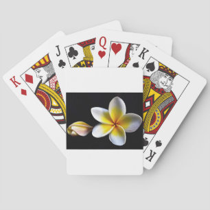 Aloha Hawaiian Frangipani Blossoms Plumerias Playing Cards