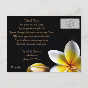 Aloha Hawaiian Frangipani Luau Thank You Cards