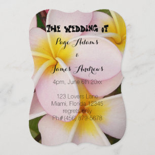 Aloha Hawaiian Frangipani Wedding Programs