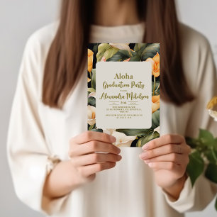 Aloha Hawaiian Graduation Invitation