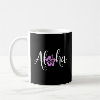 Aloha Hawaiian Hibiscus Flower Surfer Maui Kauai H Coffee Mug