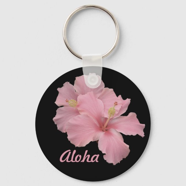 Aloha Hawaiian Hibiscus Key Chain (Front)