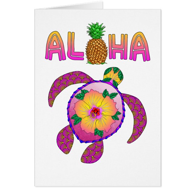 Aloha Hawaiian Honu Turtle (Front)