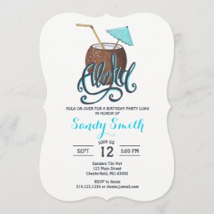 Aloha Hawaiian Luau Invitation