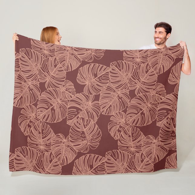 Aloha Hawaiian pattern print Fleece Blanket (In Situ)