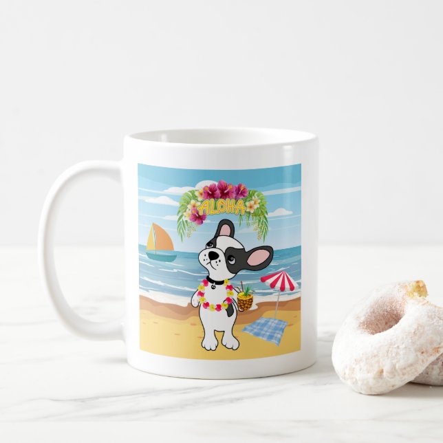 Aloha Hawaiian Puppy Mug (With Donut)