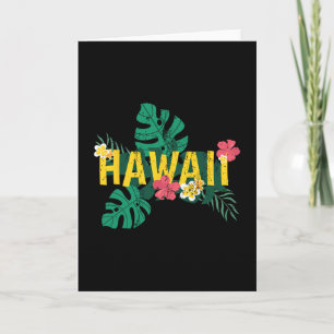 Aloha Hawaiian Sumer Vacation Tropical Flowers Haw Card