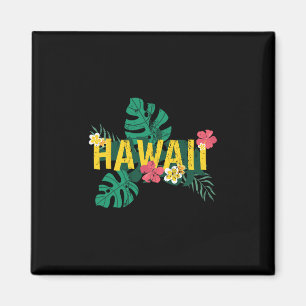 Aloha Hawaiian Sumer Vacation Tropical Flowers Haw Magnet