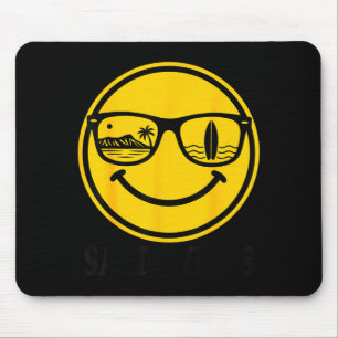 Aloha hawaiian surf smile face waikiki hawaii mouse pad