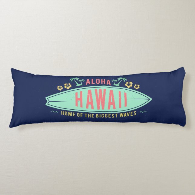 Aloha Hawaiian Surfer body pillow (Front)