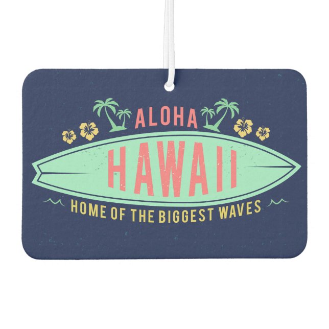 Aloha Hawaiian Surfer car air freshner Freshener (Front)