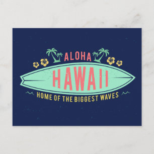 Aloha Hawaiian Surfer postcard