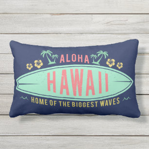 Aloha Hawaiian Surfer throw pillows