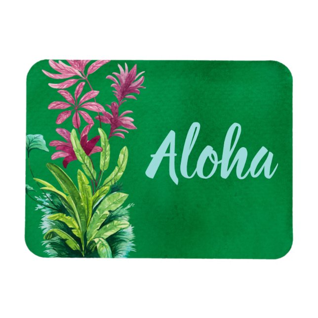 Aloha Hawaiian Tropical Flower Cruise Cabin Magnet (Horizontal)