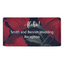 Aloha Hawaiian Wedding Red Hibiscus