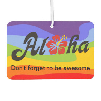 Aloha Hibiscus - flat Hawaii design + your ideas Car Air Freshener