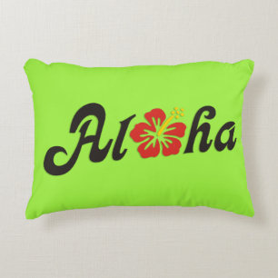 Aloha Hibiscus - flat Hawaii design + your ideas Decorative Cushion