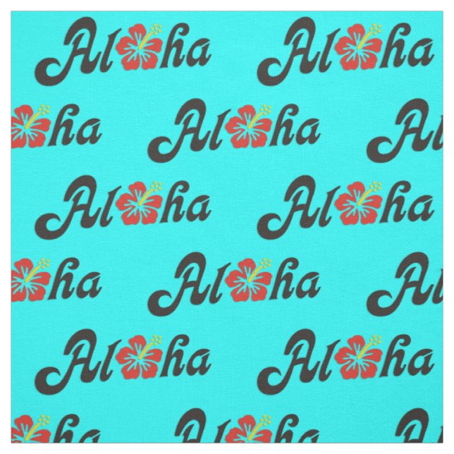 Aloha Hibiscus - flat Hawaii design + your ideas Fabric (Swatch)