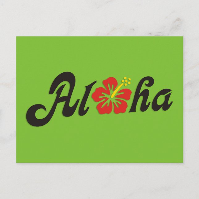 Aloha Hibiscus - flat Hawaii design + your ideas Postcard (Front)