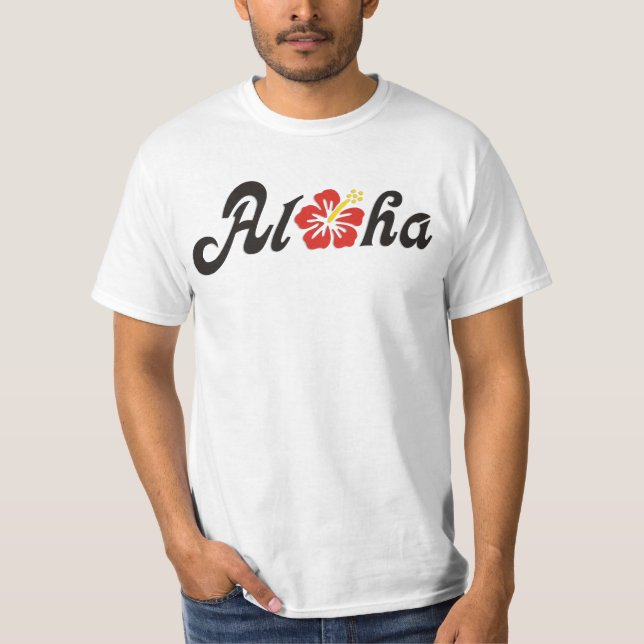 Aloha Hibiscus - flat Hawaii design + your ideas T-Shirt (Front)