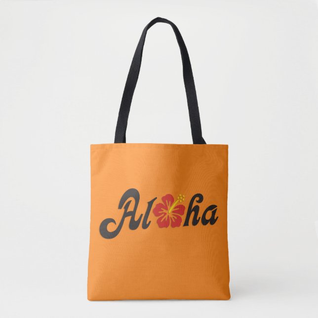 Aloha Hibiscus - flat Hawaii design + your ideas Tote Bag (Front)