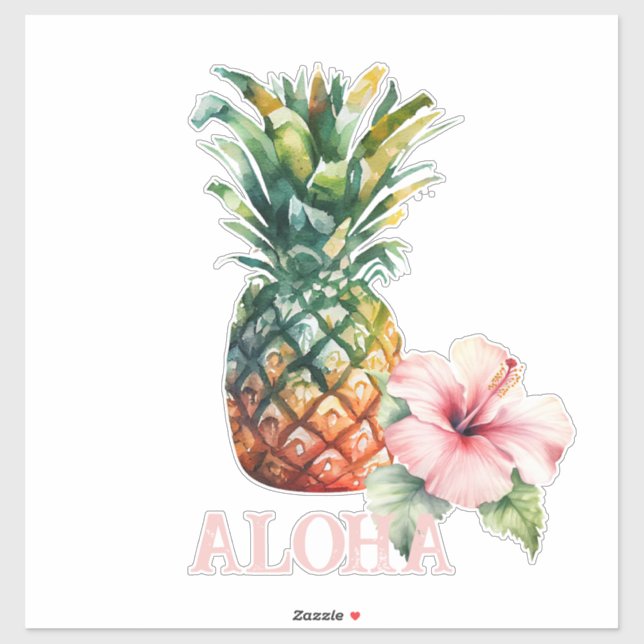 Aloha Hibiscus Flower Pineapple (Sheet)