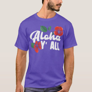 Aloha Hibiscus Hawaii Ocean Island Summer Vacation T-Shirt