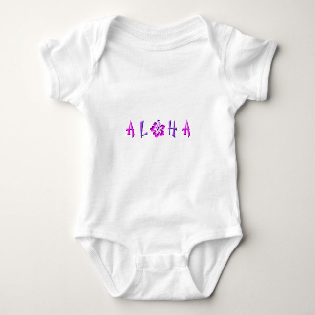 Aloha Hibiscus Logo Baby Bodysuit (Front)