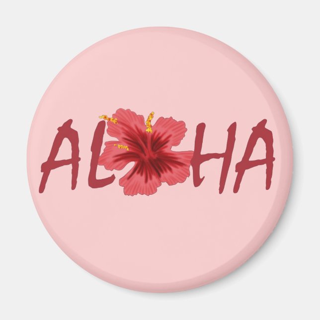 Aloha Hibiscus magnet (Front)