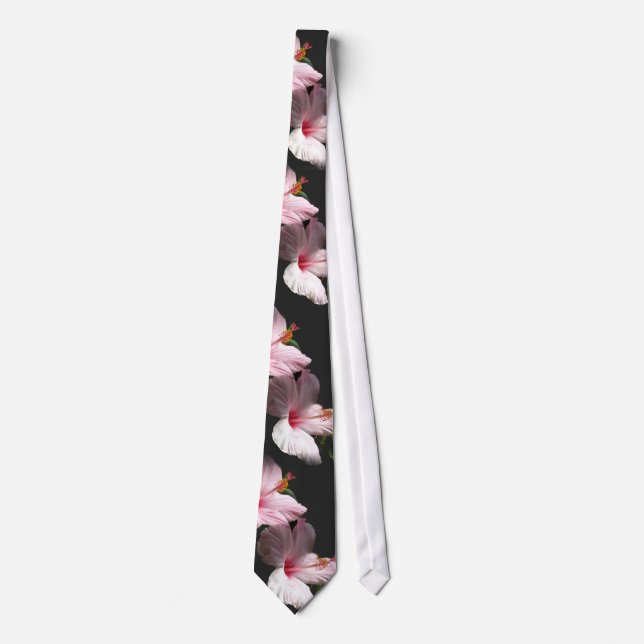 Aloha Hibiscus Pink Duo Wedding Tie (Front)