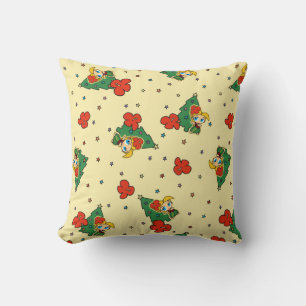 Aloha Honeys Christmas Blonde Hula Girl Yellow Cushion