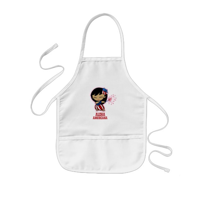 Aloha Honeys Firecracker Hula Girl Aprons (Front)