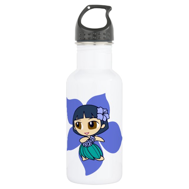 Aloha Honeys Hula Girl Hibiscus 532 Ml Water Bottle (Front)
