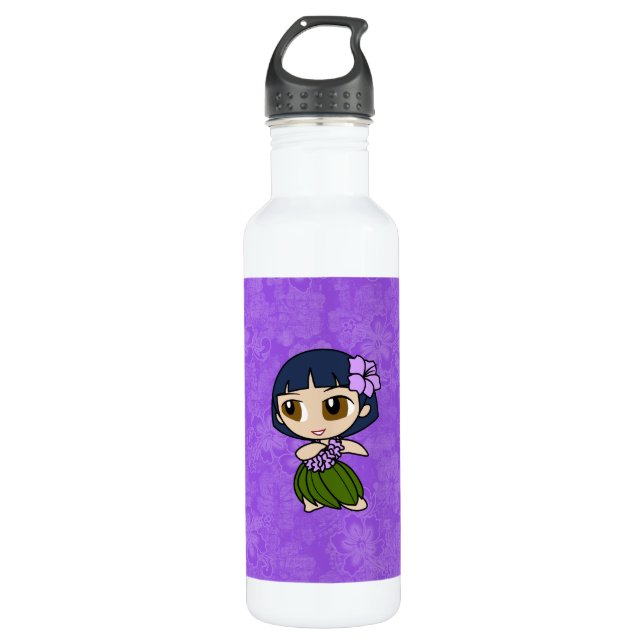 Aloha Honeys Hula Girl Hibiscus 710 Ml Water Bottle (Front)
