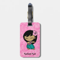 Aloha Honeys Hula Girl Hibiscus Luggage Tags