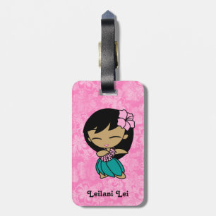 Aloha Honeys Hula Girl Hibiscus Luggage Tags