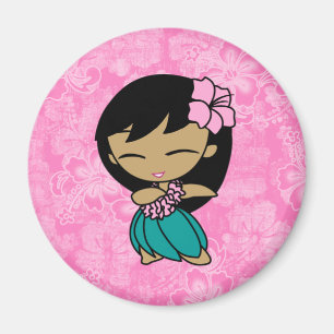 Aloha Honeys Hula Girl Hibiscus Magnets