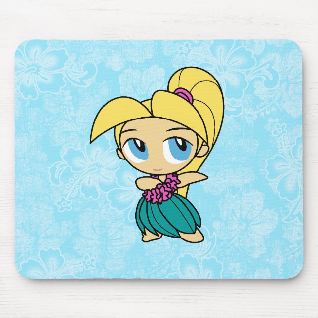 Aloha Honeys Hula Girl Hibiscus Mousepads (Front)