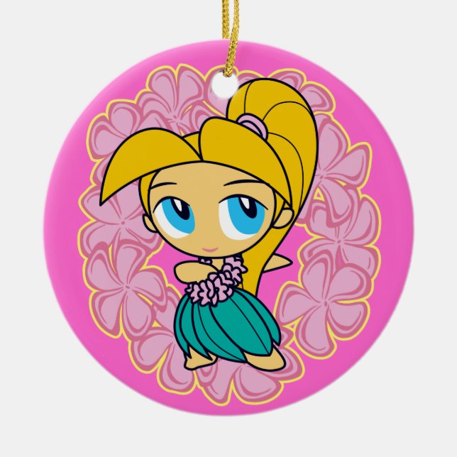 Aloha Honeys Hula Girl Ornaments (Front)