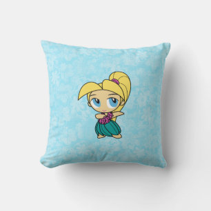 Aloha Honeys Hula Girl Reversible Square Pillows