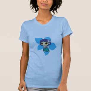 "Aloha Honeys" Ladies tee in  Pale Blue