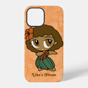 Aloha Honeys Orange Hula Girl Hawaiian Hibiscus  iPhone 12 Pro Case