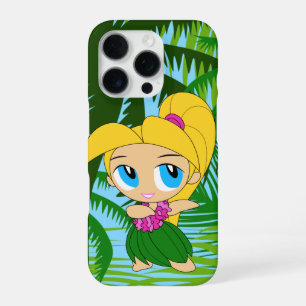 Aloha Honeys Palms Hawaiian Blonde Hair Hula Girl  iPhone 16 Pro Case