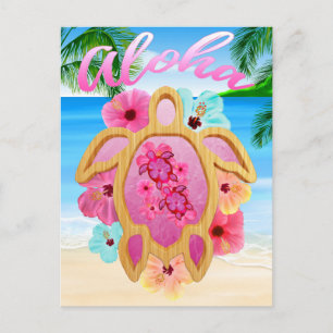 Aloha Honu Sea Turtle 3 Postcard