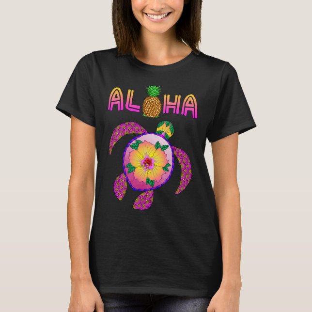 Aloha Honu Turtle Hawaii T-Shirt (Front)