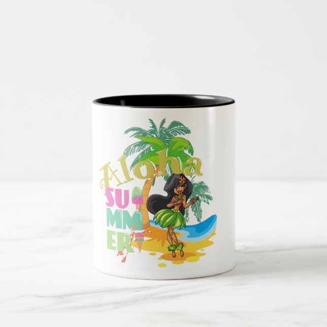 Aloha Hula Girl Coffee Cup (Center)
