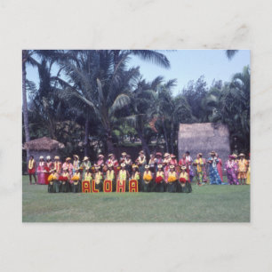 Aloha Hula Hawaiian Dancers Tourism Postcard