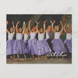 Aloha Hula Postcard
