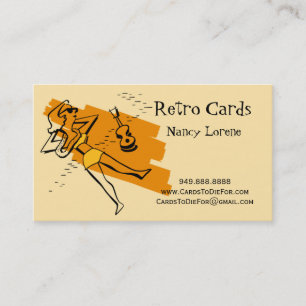 Aloha in Yellow & Gold - Retro Business Cards