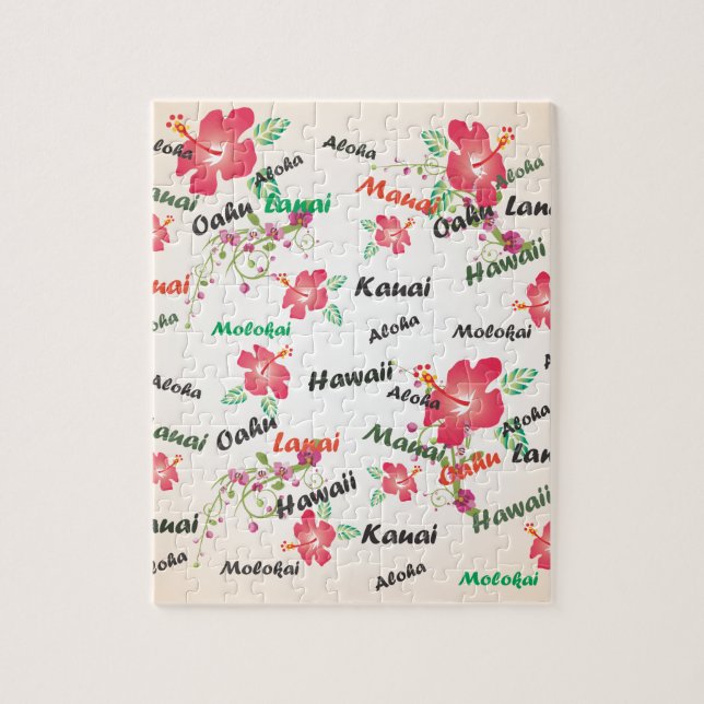 aloha, kauai, hawaii, oahu, maui, lanai background jigsaw puzzle (Vertical)